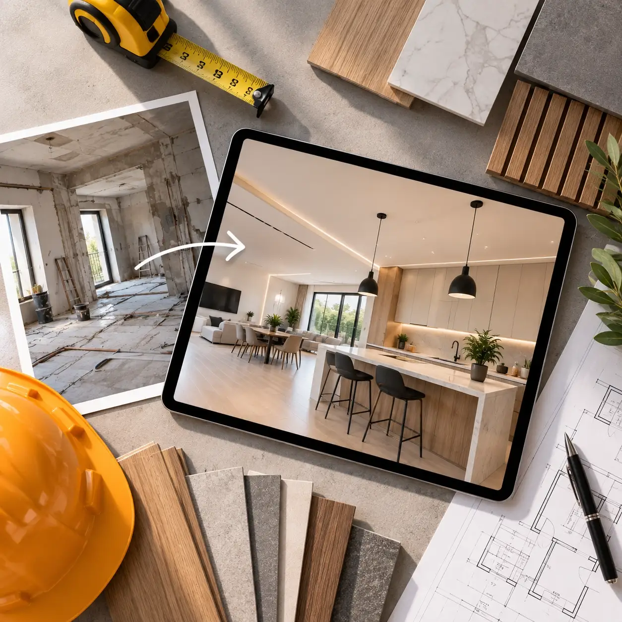 Site para empresa de Remodelações Página de um trabalho de remodelação num website