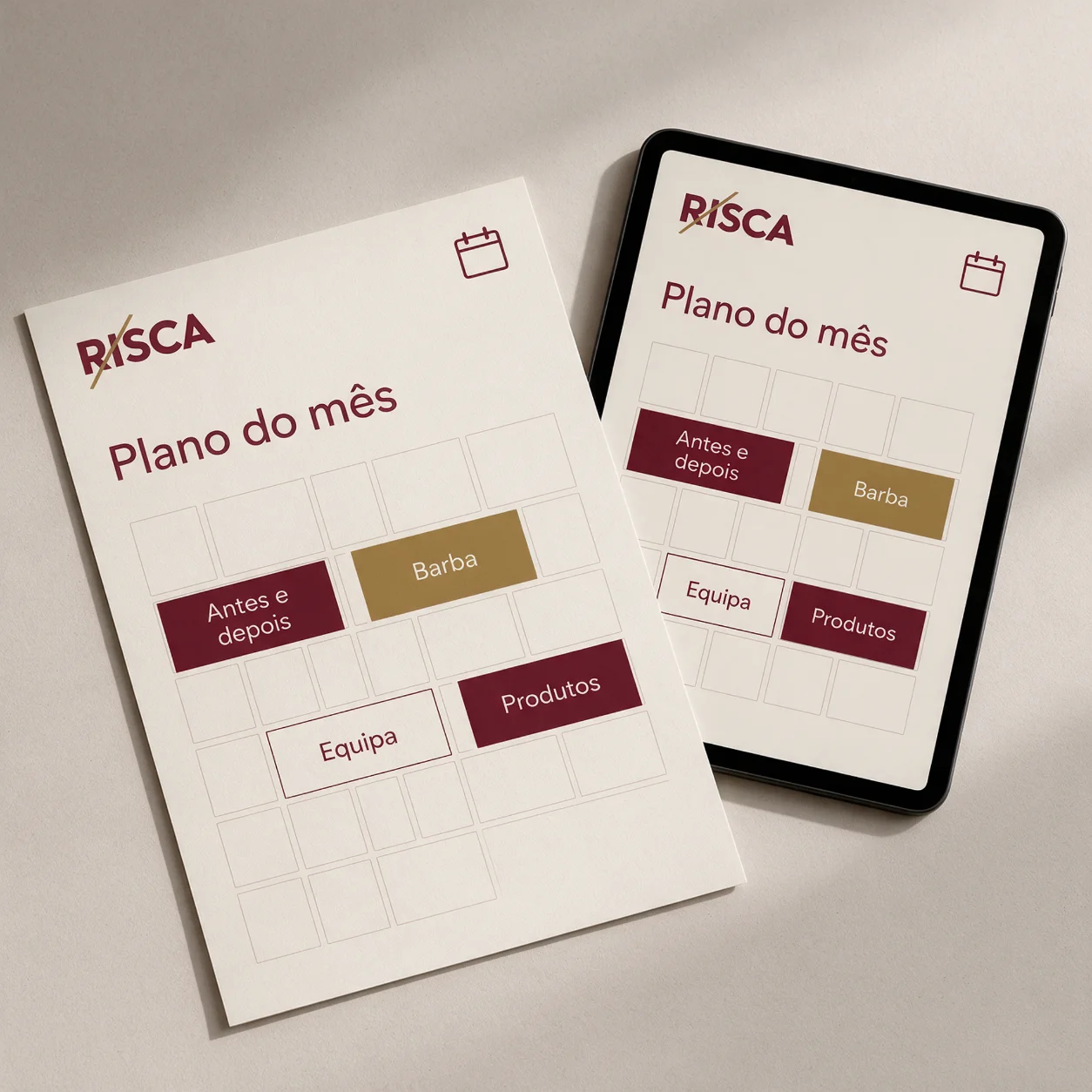 Plano mensal de publicações de uma barbearia