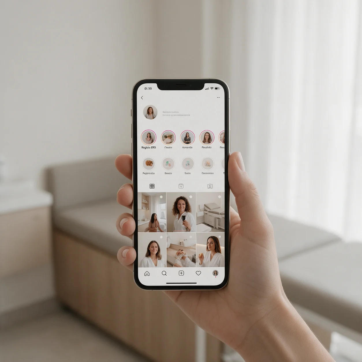 Destaque Registo ERS no perfil de redes sociais de uma clínica de estética