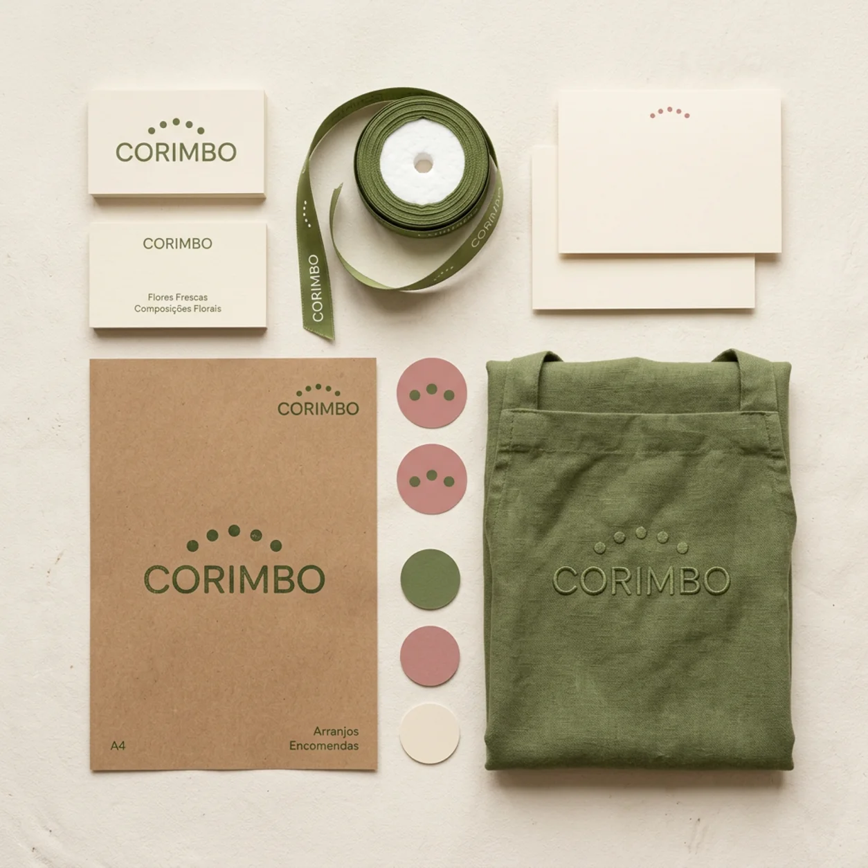 Kit de identidade visual de uma florista Kit de identidade visual de uma florista