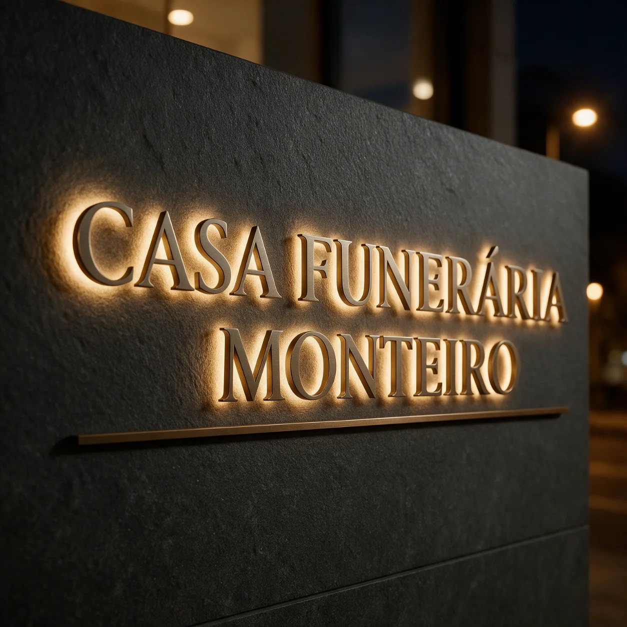 Viatura de agência funerária com a marca aplicada de forma discreta