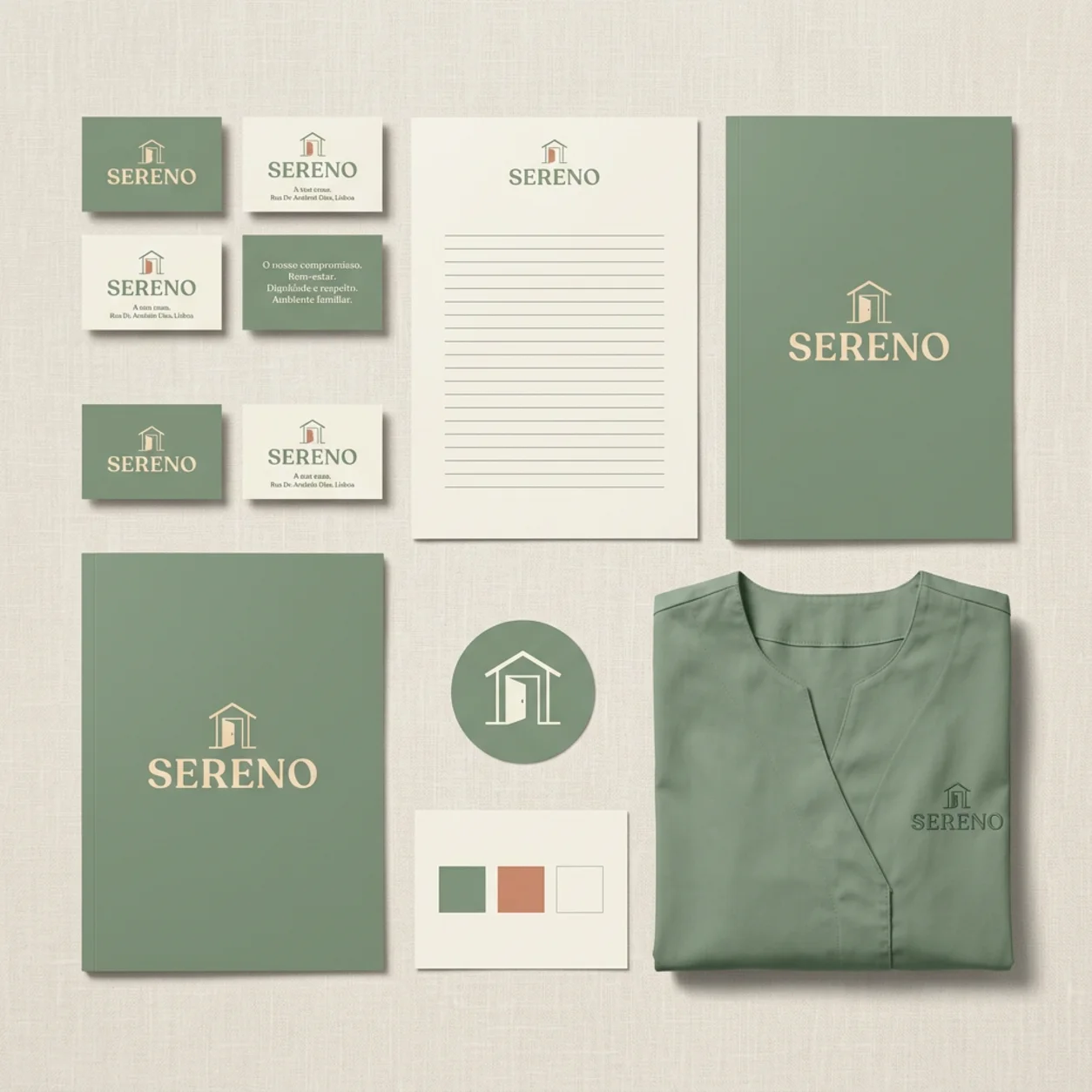 Kit de identidade visual de um lar de idosos Kit de identidade visual de um lar de idosos