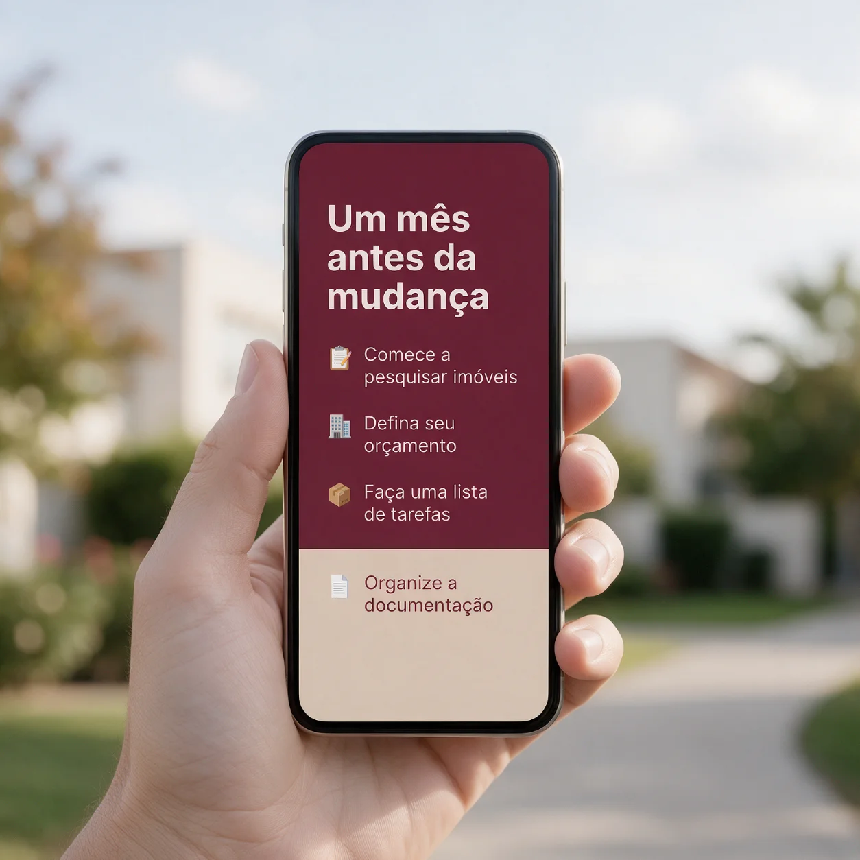 Publicação com dicas para preparar uma mudança