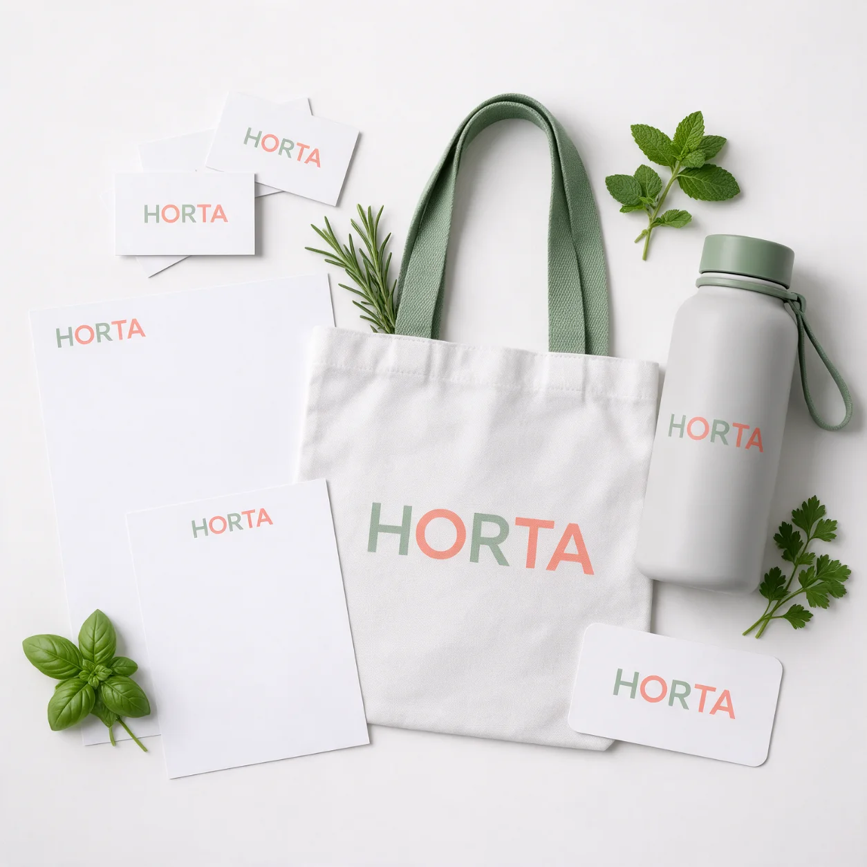 Kit de identidade visual de um consultório de nutrição