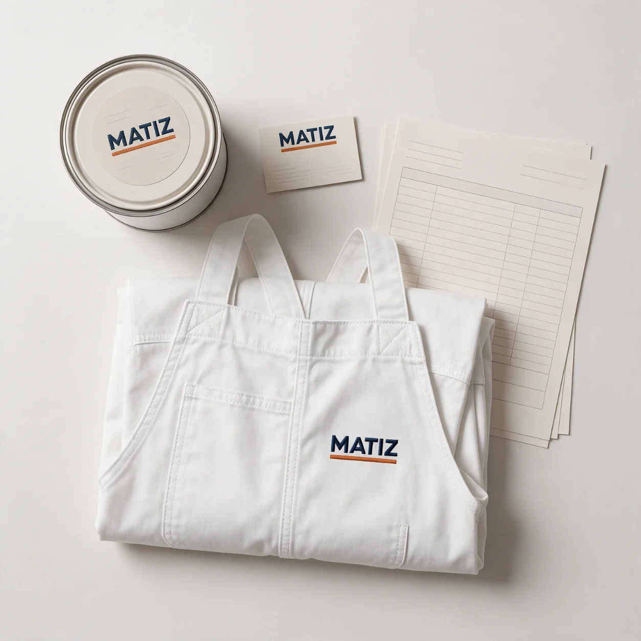Kit de identidade visual de uma empresa de pintura