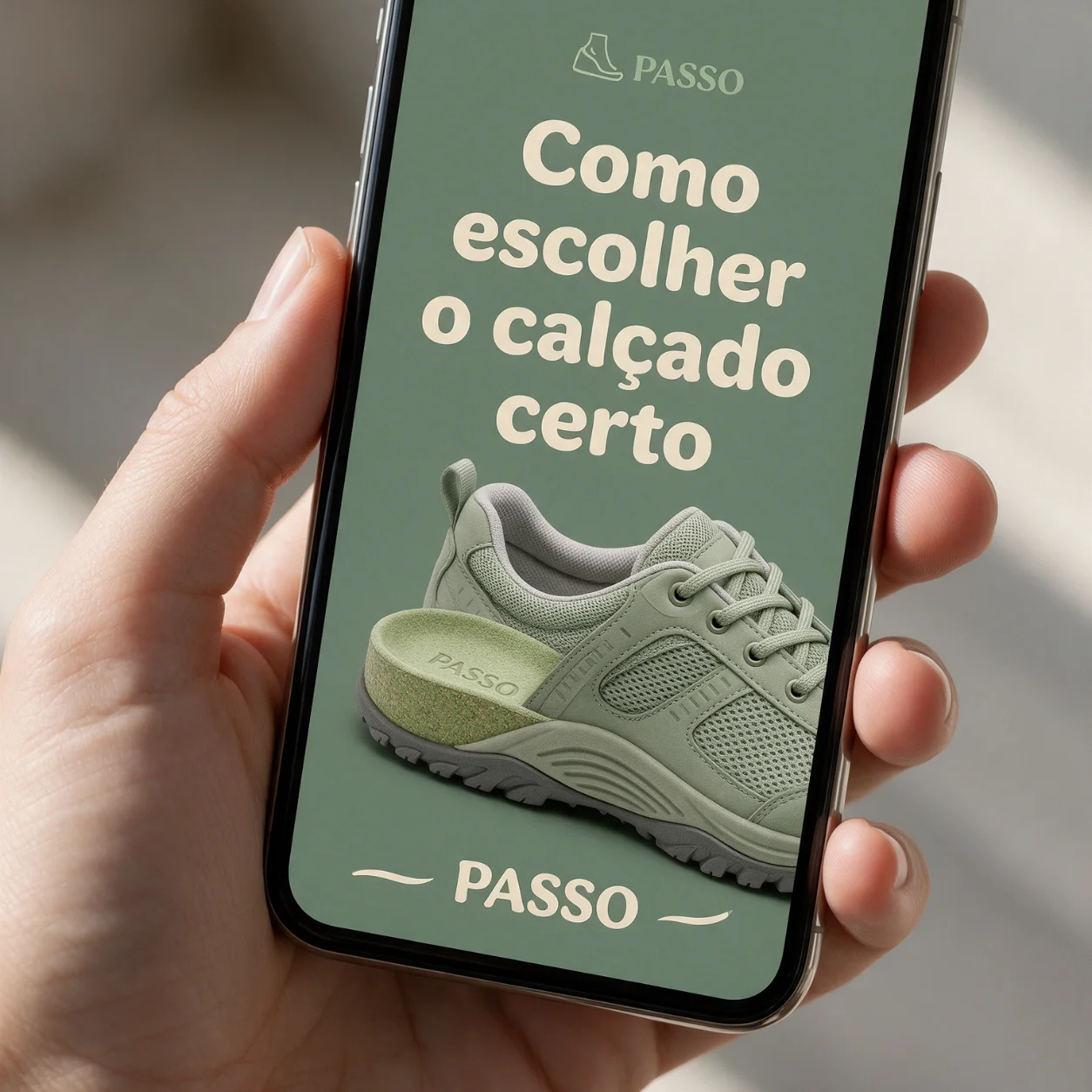 Publicação sobre como escolher o calçado certo