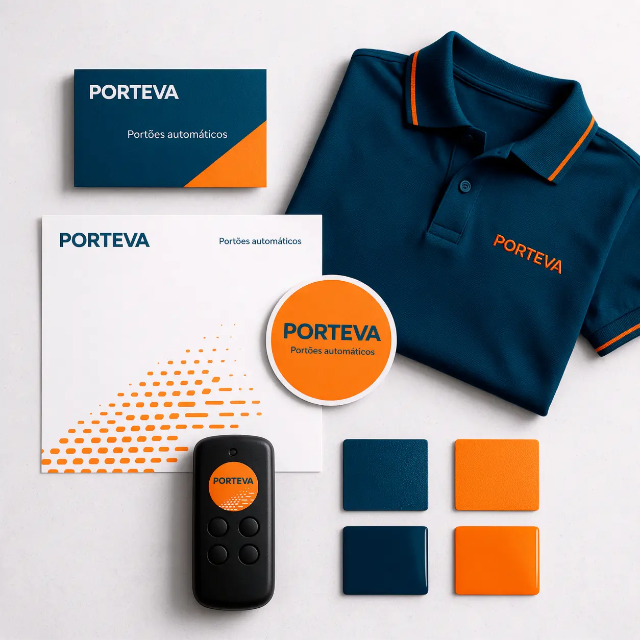 Kit de identidade visual de uma empresa de automatismos