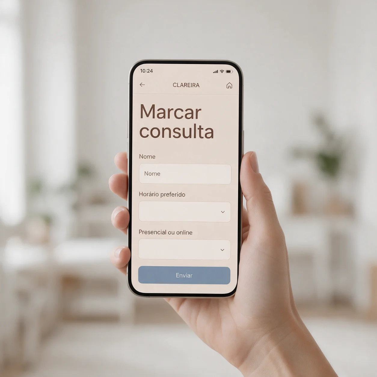 Telemóvel com a marcação de uma consulta de psicologia