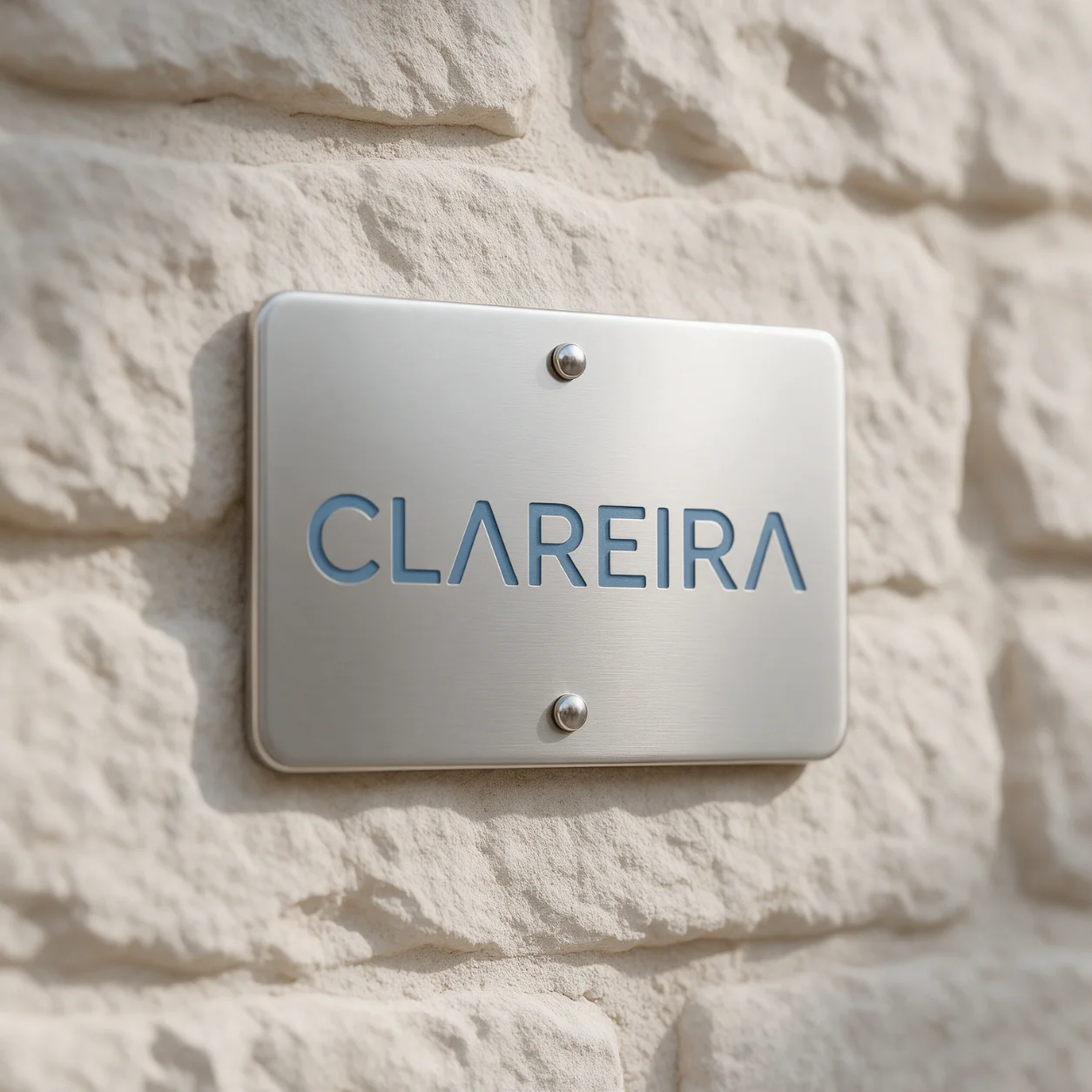 Placa de consultório com o logótipo de um psicólogo