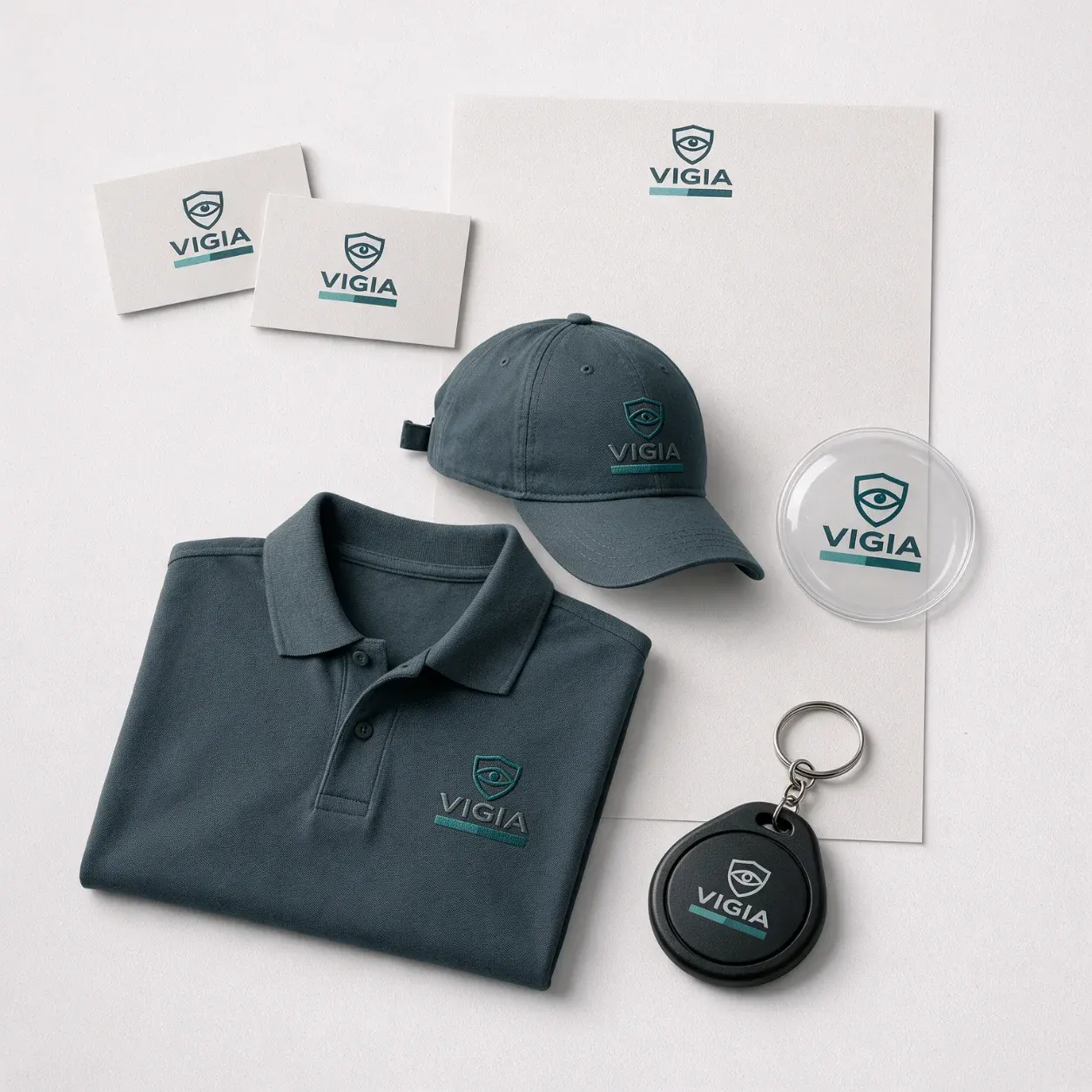 Kit de identidade visual de uma empresa de segurança
