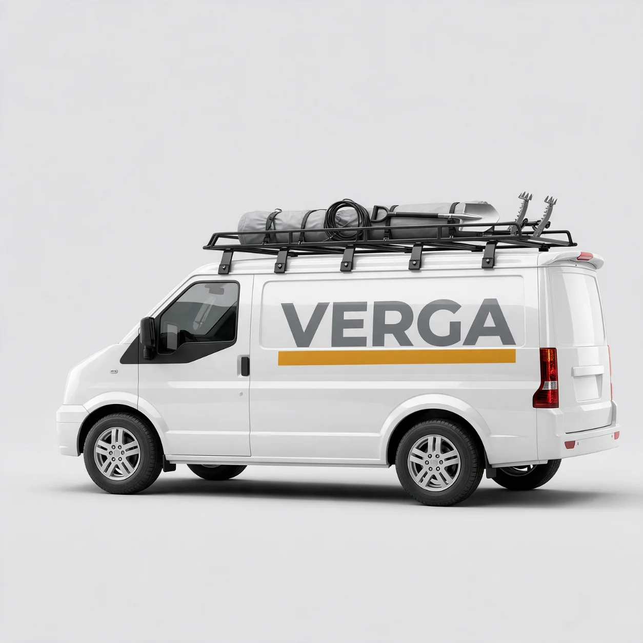 Carrinha de uma serralharia com o logótipo Carrinha de uma serralharia com o logótipo