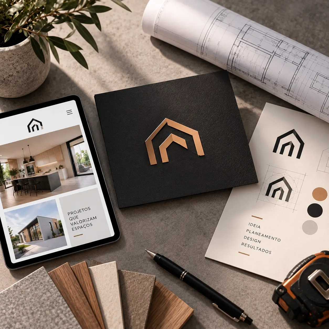 modernizar Logótipo para Empresas de Remodelações Modernização do logótipo de uma empresa de remodelações