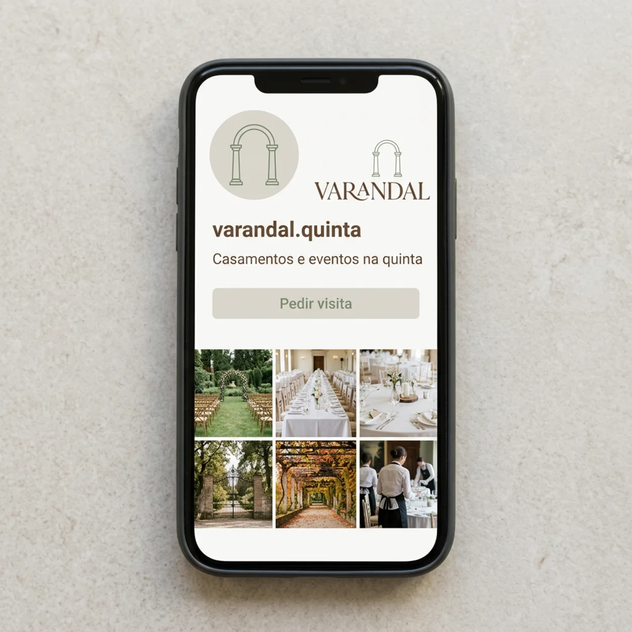 Redes sociais para quintas de eventos: o perfil no telemóvel