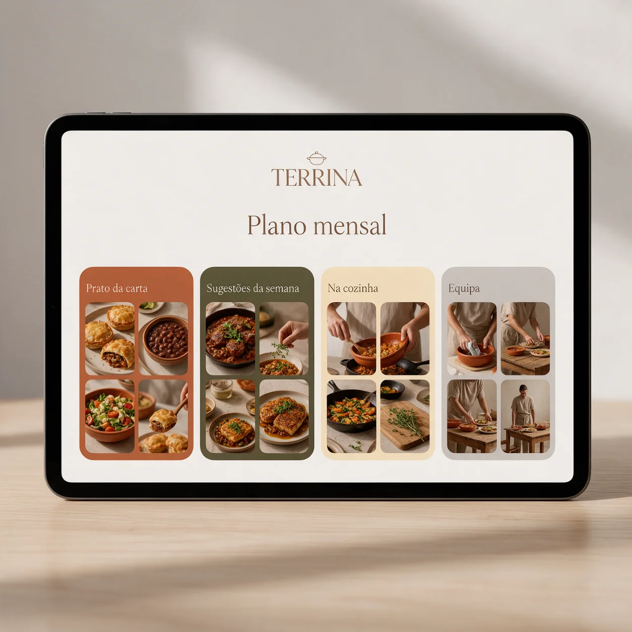 Plano mensal de publicações de um restaurante