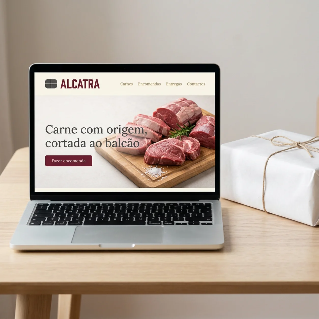 Exemplo de criação de sites para talhos: o site num portátil