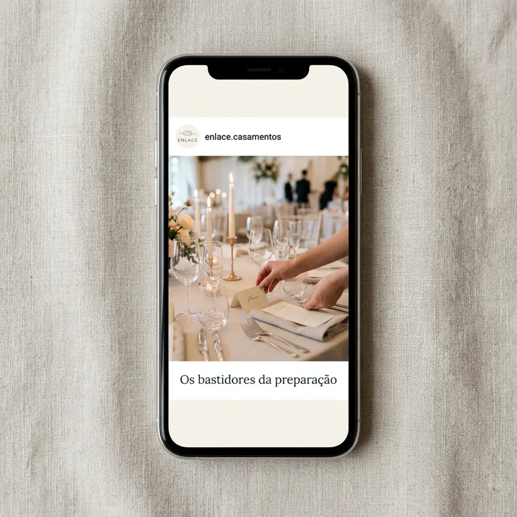 Publicação com os bastidores da preparação de um casamento Publicação com os bastidores da preparação de um casamento